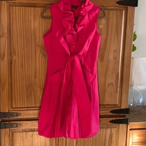 Sameul Dong Hot Pink Ruffled Party Dress